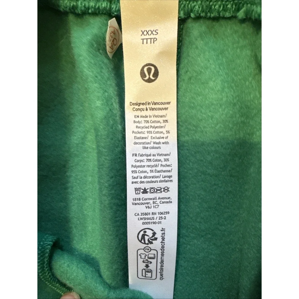 LULULEMON Scuba Mid-Rise Oversized Jogger Graphic In Raceway Green/Ivory XXXS